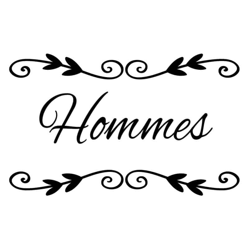 adhésif de décoration hommes noir