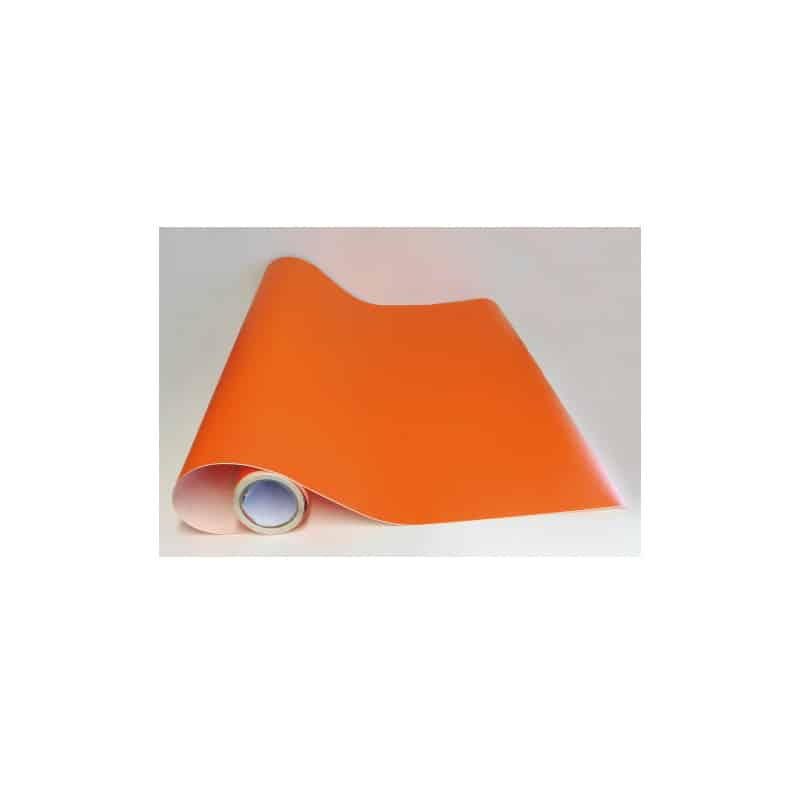 ROULEAU ADHESIF VINYLE AU METRE ASPECT MAT ORANGE