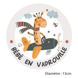 Sticker auto rond pour bébé