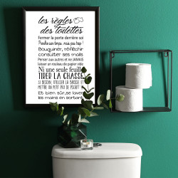 Affiche minimalistes WC et salle de bain - Affiche Les toilettes