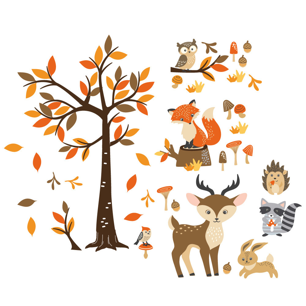 Sticker les animaux de la forêt – Stickers STICKERS NATURE Arbres