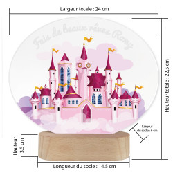 veilleuse lampe led château de princesse  grand modèle