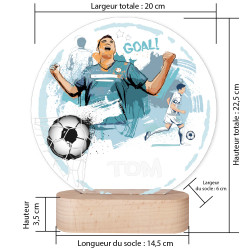 Veilleuse ballon de football 3D. Lampe pour enfants, Offre exclusive