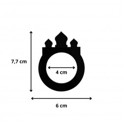 Dimensions Rond de serviette noir