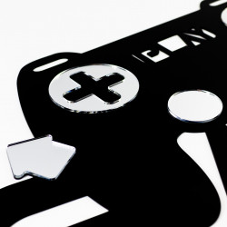 Tête de lit gamer personnalisée plexi noir et argent