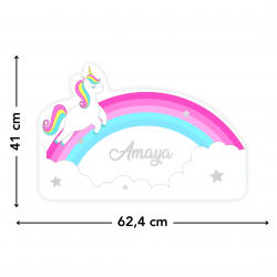 dimensions panneau de lit licorne personnalisée