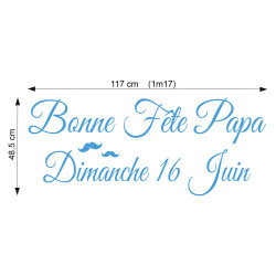 lettrage bonne fête papa grand format