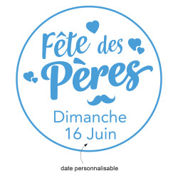 lettrage adhésif fête des pères date personnalisable