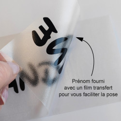 sticker prénom avec transfert de pose