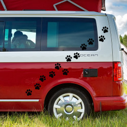 sticker décoratif pattes de chat pour camping-car