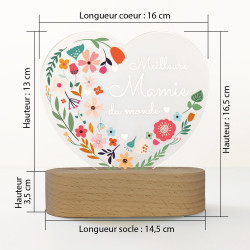 Lampe Coeur Fête des Mamies