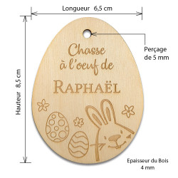 décoration de Pâques en bois personnalisée