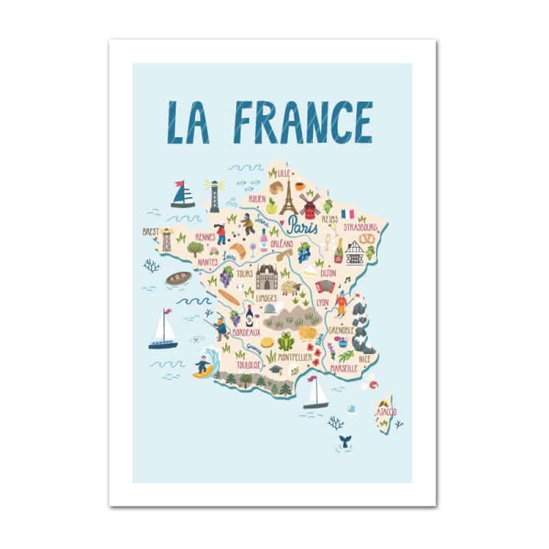 POSTER CARTE DE FRANCE ENFANT (POST0061)