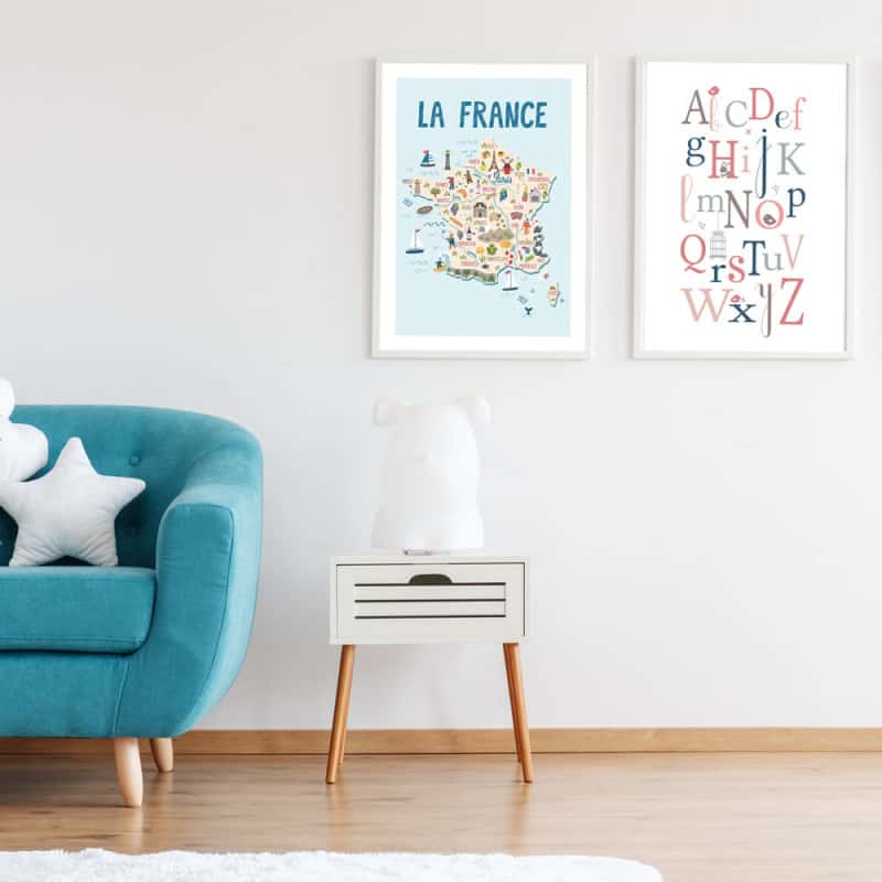 POSTER CARTE DE FRANCE ENFANT (POST0061)